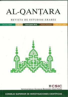 AL-QANTARA REVISTA DE ESTUDIOS ARABES N 1 VOL. XXXIII