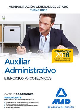 AUXILIAR ADMINISTRATIVO DE LA ADMINISTRACIN GENERAL DEL ESTADO. EJERCICIOS PSIC