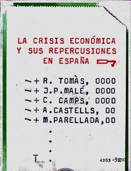 LA CRISIS ECONMICA Y SUS REPERCUSIONES EN ESPAA