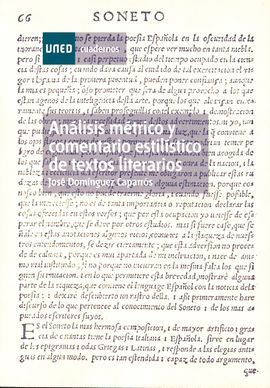 ANLISIS MTRICO Y COMENTARIO ESTILSTICO DE TEXTOS LITERARIOS