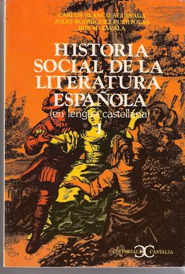 HISTORIA SOCIAL DE LA LITERATURA ESPAOLA.