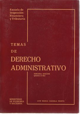 TEMAS DE DERECHO ADMINISTRATIVO