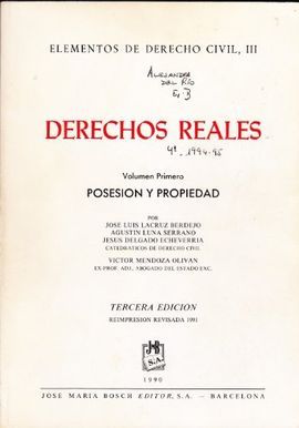 DERECHOS REALES. V 1. POSESIN Y PROPIEDAD