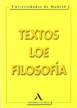 FILOSOFA, 2 BACHILLERATO. TEXTOS