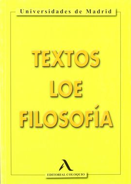 FILOSOFA, 2 BACHILLERATO. TEXTOS