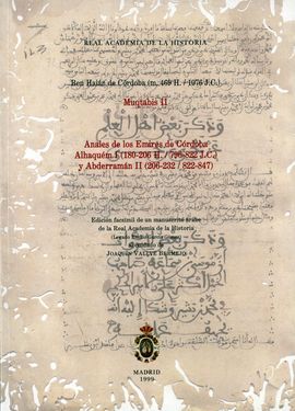 ANALES DE LOS EMIRES DE CRDOBA ALHAQUM I (180-206 H. / 796-822 J.C.) Y ABDERRA