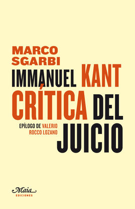 IMMANUEL KANT. CRTICA DEL JUICIO