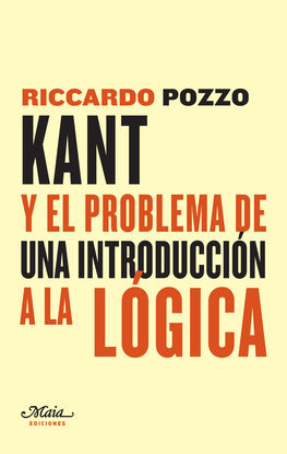 KANT Y EL PROBLEMA DE UNA INTRODUCCIN A LA LGICA
