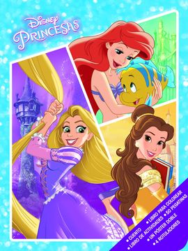 PRINCESAS. CAJA METLICA. RAPUNZEL, ARIEL Y BELLA