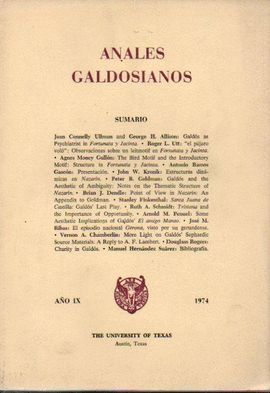 ANALES GALDOSIANOS. AO IX, 1974