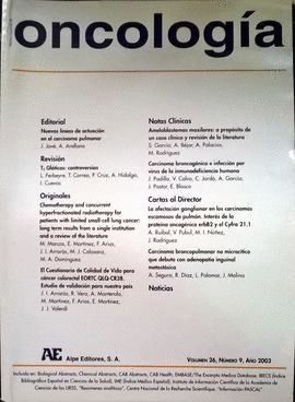 REVISTA ESPAOLA DE ONCOLOGA AO 2003, VOL. 26, NMERO 9