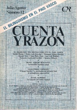 CUENTA Y RAZON N 12 JULIO AGOSTO 1983. EL BILINGISMO EN EL PAIS VASCO