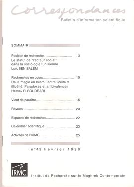 CORRESPONDANCES. NUM. 49, F�VRIER 1998. 