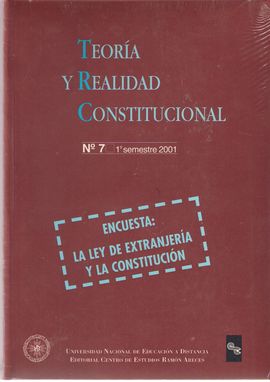 TEORIA Y REALIDAD CONSTITUCIONAL N 7. 1 SEMESTRE 2001