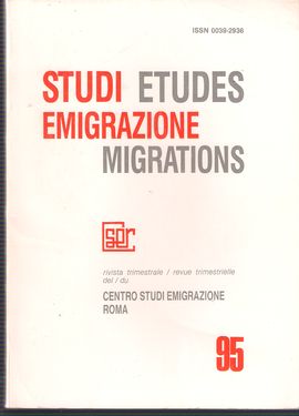 STUDI EMIGRAZIONE. 95, SETTEM. 1989.  IMMIGRAZIONE STRANIERA...IN LOMBARDA// CONDICIONI SOCIO-SANITARIE. IMMIGRANTI TERZO MONDO A ROMA// EMIGRAZIONE 