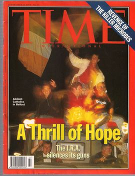 TIME. N. 37, SEPTEM. 12, 1994/ A THRILL OF HOPE. THE I.R.A. SILENCES ITS GUNS/ REVENGE OF THE KILLER MICROBES/...