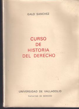 CURSO DE HISTORIA DEL DERECHO