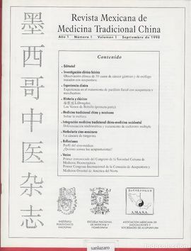 REVISTA MEXICANA DE MEDICINA TRADICIONAL CHINA, AO 1, NUM 1, VOL 1 SEPTIEMBRE 1998