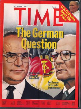 TIME. N. 36, SEPTEMBER 7, 1987/ THE GERMAN QUESTION