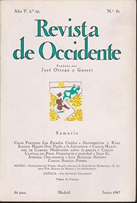 REVISTA DE OCCIDENTE. JUNIO 1967. N51.