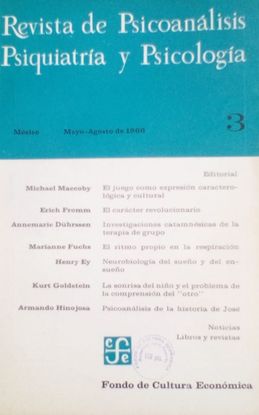 REVISTA DE PSICOANALISIS, PSIQUIATRIA Y PSICOLOGIA. N 3. MAYO AGOSTO 1966